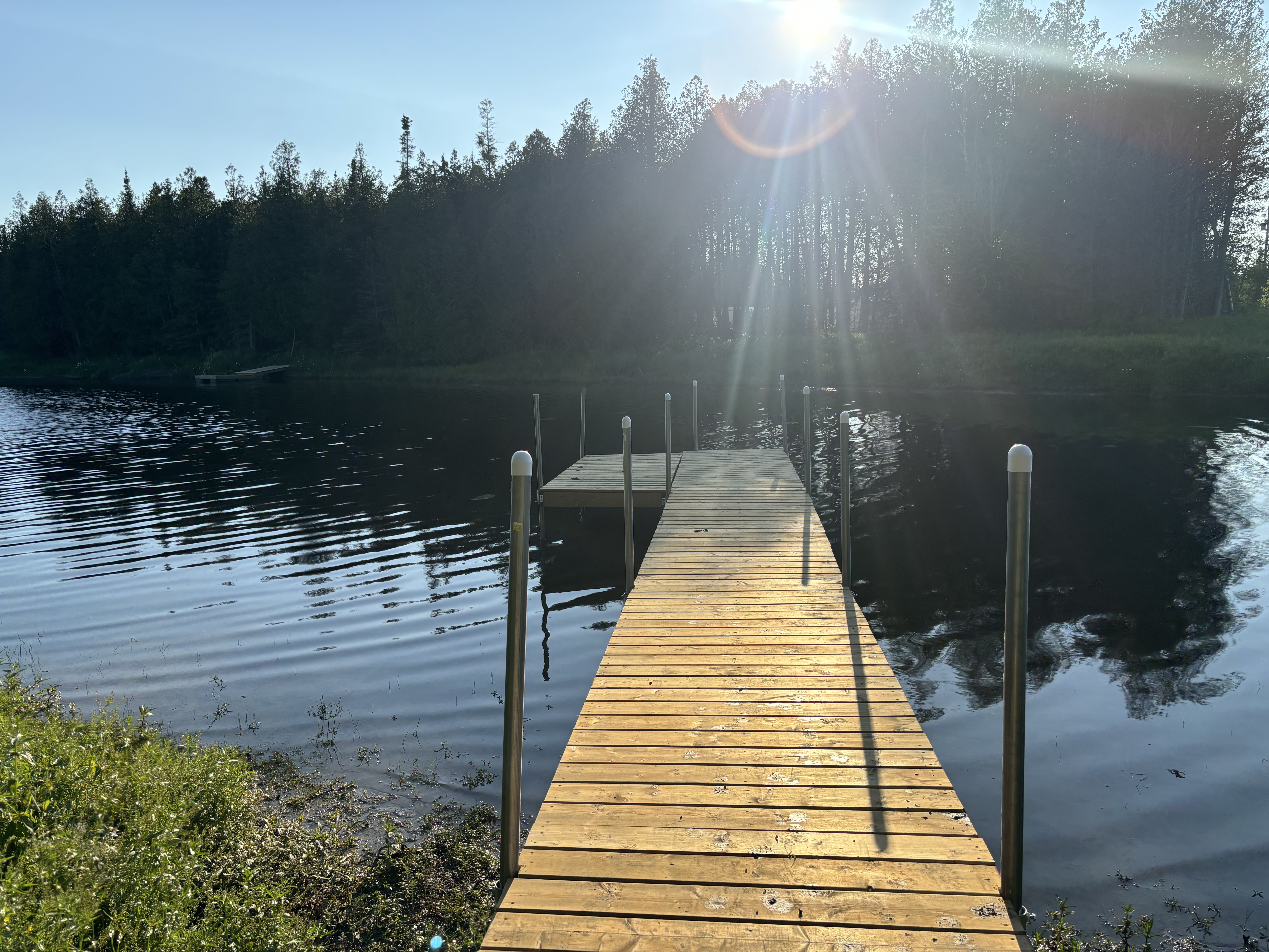 Private dock on calm waterfront