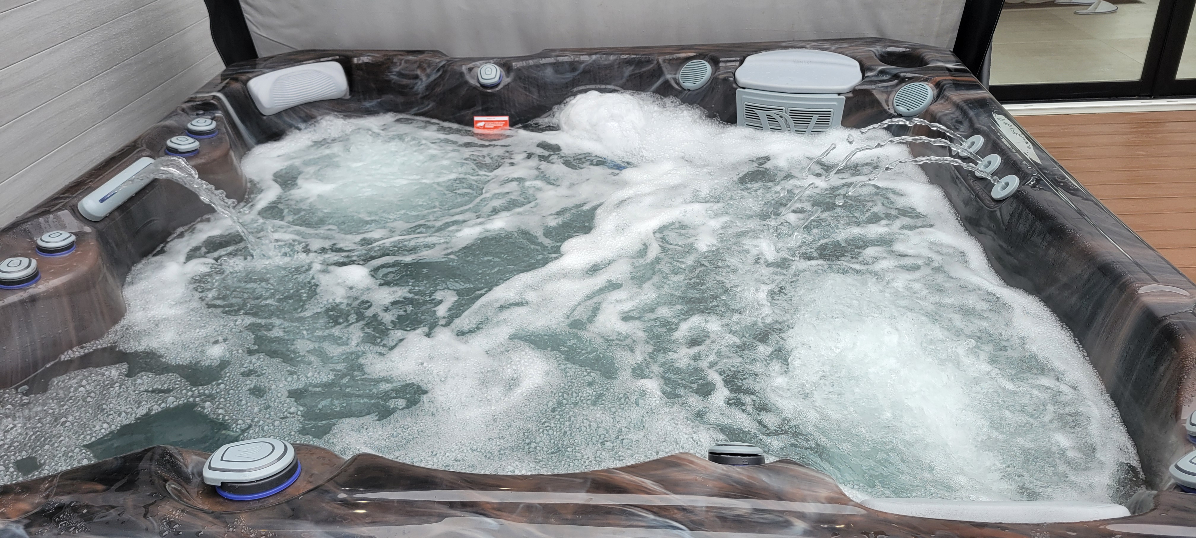 Private hot tub in the courtyard